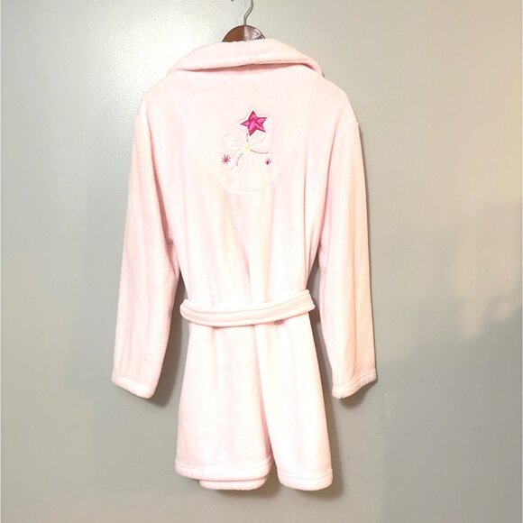 Pink Sonoma Life + Style Intimates Fleece Robe With Star Embroidery & Belted Wai - Picture 4 of 9